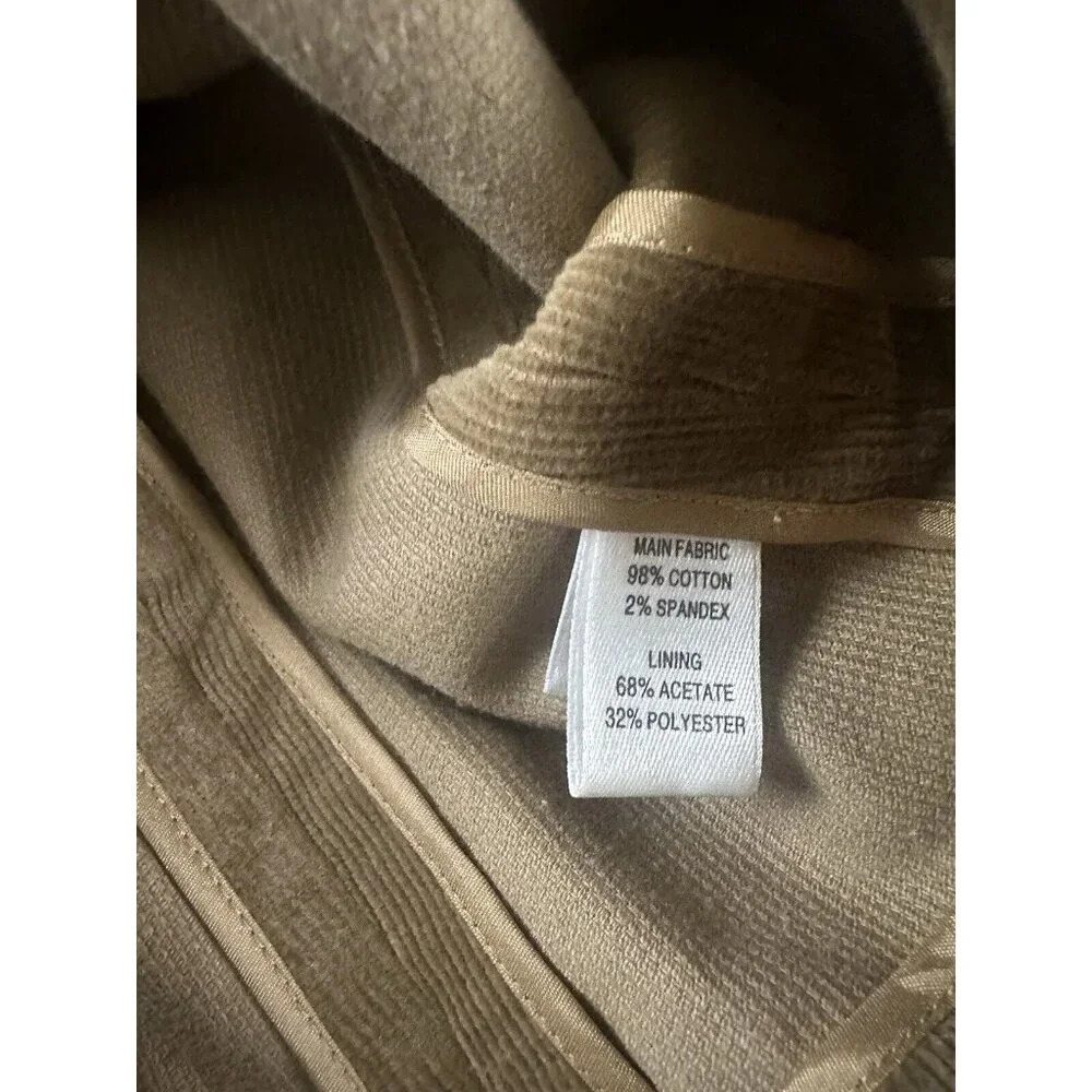 St John Knits Sport Corduroy Fabric Jacket Caramel Size P NWT MSRP $900 - Picture 9 of 16